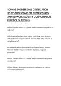 SOPHOS ENGINEER 2026 CERTIFICATION&NewLine;STUDY GUIDE COMPLETE CYBERSECURITY&NewLine;AND NETWORK SECURITY CONFIGURATION&NewLine;PRACTICE QUESTIONS