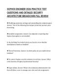 SOPHOS ENGINEER 2026 PRACTICE TEST&NewLine;QUESTIONS AND DETAILED SECURITY&NewLine;ARCHITECTURE BREAKDOWN FULL REVIEW&NewLine;