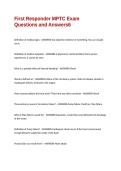 First Responder MPTC Exam Questions and Answers