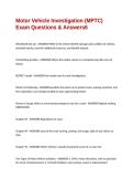 Motor Vehicle Investigation &lpar;MPTC&rpar; Exam Questions & Answers