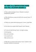 SOS NERC Prep CERTIFICATION PAPER&NewLine;2026 FULL SOLUTION GRADED A&plus;&NewLine;