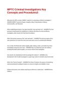 MPTC Criminal Investigations Key Concepts and Procedures