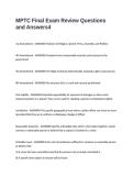 MPTC Final Exam Review Questions and Answers