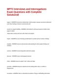 MPTC Interviews and Interrogations Exam Questions with Complete Solutions