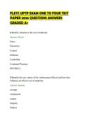 FLETC UPTP EXAM ONE TO FOUR TEST&NewLine;PAPER 2026 QUESTIONS ANSWERS&NewLine;GRADED A&plus;