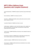 MPTC Officer Wellness Exam Questions with Complete Solutions