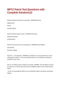 MPTC Patrol Test Questions with Complete Solutions