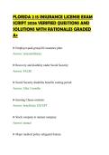 FLORIDA 2 15 INSURANCE LICENSE EXAM&NewLine;SCRIPT 2026 VERIFIED QUESTIONS AND&NewLine;SOLUTIONS WITH RATIONALES GRADED&NewLine;A&plus;