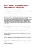 MPTC Who Are We-Problem Solving Exam Questions & Answers