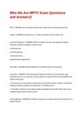 Who We Are MPTC Exam Questions and Answers