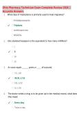 Ohio Pharmacy Technician Exam Complete Review 2026 &vert; &NewLine;Accurate Answers