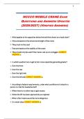 NCCCO Mobile Crane Exam Prep&colon; Questions & Verified Answers &lpar;2026&sol;2027&rpar;&NewLine;