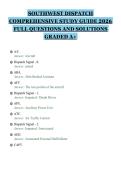 SOUTHWEST DISPATCH&NewLine;COMPREHENSIVE STUDY GUIDE 2026&NewLine;FULL QUESTIONS AND SOLUTIONS&NewLine;GRADED A&plus;&NewLine;