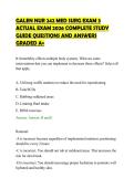 GALEN NUR 242 MED SURG EXAM 3&NewLine;ACTUAL EXAM 2026 COMPLETE STUDY&NewLine;GUIDE QUESTIONS AND ANSWERS&NewLine;GRADED A&plus;