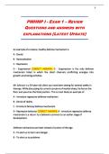 PMHNP I - Exam 1 Review&colon; 100&percnt; Verified Questions&comma; Answers & Explanations 2026&sol;2027&NewLine;