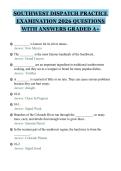 SOUTHWEST DISPATCH PRACTICE&NewLine;EXAMINATION 2026 QUESTIONS&NewLine;WITH ANSWERS GRADED A&plus;&NewLine;