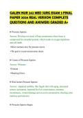 GALEN NUR 242 MED SURG EXAM 3 FINAL&NewLine;PAPER 2026 REAL VERSION COMPLETE&NewLine;QUESTIONS AND ANSWERS GRADED A&plus;