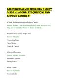 GALEN NUR 242 MED SURG EXAM 3 STUDY&NewLine;GUIDE 2026 COMPLETE QUESTIONS AND&NewLine;ANSWERS GRADED A&plus;