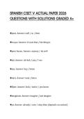 SPANISH CSET V ACTUAL PAPER 2026&NewLine;QUESTIONS WITH SOLUTIONS GRADED A&plus;