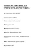 SPANISH CSET V FINAL PAPER 2026&NewLine;QUESTIONS AND ANSWERS GRADED A&plus;&NewLine;