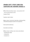 SPANISH CSET V STUDY GUIDE 2026&NewLine;QUESTIONS AND ANSWERS GRADED A&plus;