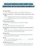 SPCE 609 CERTIFICATION SCRIPT 2026&NewLine;QUESTIONS WITH SOLUTIONS GRADED A&plus;