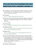 SPCE 609 PRACTICE EXAMINATION 2026&NewLine;QUESTIONS WITH ANSWERS GRADED A&plus;