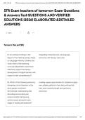 STR Exam teachers of tomorrow Exam Questions & Answers Test QUESTIONS AND VERIFIED SOLUTIONS &vert;2026&vert; ELABORATED &DETAILED ANSWERS&NewLine;&NewLine;