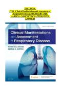 Clinical Manifestations and Assessment of Respiratory Disease &lpar;8th Edition&rpar;&comma; Respiratory Care &ndash; Test Bank & Assessment Questions with Answers by Terry Des Jardins & George G&period; Burton