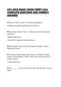 ATLS MCQ EXAM 1 EXAM SCRIPT 2026&NewLine;COMPLETE QUESTIONS AND CORRECT&NewLine;ANSWERS