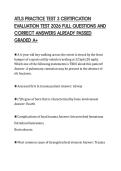 ATLS PRACTICE TEST 3 CERTIFICATION&NewLine;EVALUATION TEST 2026 FULL QUESTIONS AND&NewLine;CORRECT ANSWERS ALREADY PASSED&NewLine;GRADED A&plus;&NewLine;