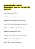 ATSEP BASIC CERTIFICATION&NewLine;COMPILATION 2026 FULL Q&A VERIFIED&NewLine;SOLUTIONS