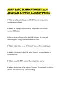 ATSEP BASIC EXAMINATION SET 2026&NewLine;ACCURATE ANSWERS ALREADY PASSED