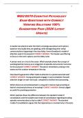 WGU D570 Cognitive Psychology&colon; Comprehensive Exam Prep &lpar;Verified Answers&rpar; 2026&sol;2027&NewLine;