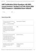 WRT Certification EXAM Questions with 100&percnt; Correct Answers &vert; Verified &vert;&vert; ACTUAL EXAM 2026 TEST&excl;&excl; Graded A&plus; &vert; 2025&vert;2026 EXAM UPDATE&NewLine;&NewLine;