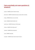 Carn&comma;corp&equals;body set exam questions & answers