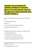 AUDITING CASE AN INTERACTIVE&NewLine;LEARNING APPROACH 7TH EDITION&NewLine;BEASLEY SOLUTIONS MANUAL PRACTICE&NewLine;TEST BANK 2026 TESTED QUESTIONS WITH&NewLine;ANSWERS GRADED A&plus;