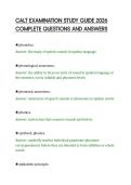 CALT EXAMINATION STUDY GUIDE 2026&NewLine;COMPLETE QUESTIONS AND ANSWERS&NewLine;