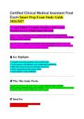Certified Clinical Medical Assistant Final Exam Study Guide 2026&NewLine;Description&colon; Study guide covering CCMA certification exam topics and review material&period;&NewLine;Keywords&colon; CCMA&comma; medical assistant&comma; certification exam