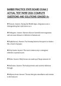 BARBER PRACTICE STATE BOARD EXAM 2&NewLine;ACTUAL TEST PAPER 2026 COMPLETE&NewLine;QUESTIONS AND SOLUTIONS GRADED A&plus;