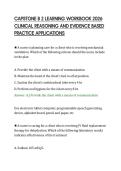 CAPSTONE B 2 LEARNING WORKBOOK 2026&NewLine;CLINICAL REASONING AND EVIDENCE BASED&NewLine;PRACTICE APPLICATIONS&NewLine;