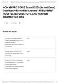 NOMAD PRO 2 QUIZ Exam &vert;&vert; 2026 &lpar;Actual Exam&rpar; Questions with verified Answers &vert; FREQUENTLY MOST TESTED QUESTIONS AND VERIFIED SOLUTIONS &commat; 2026&NewLine;&NewLine;