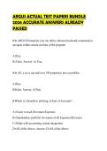 ARGUS ACTUAL TEST PAPERS BUNDLE&NewLine;2026 ACCURATE ANSWERS ALREADY&NewLine;PASSED