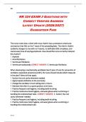 NR 324 Exam 3&colon; Complex Adult Health &mdash; Questions and Verified Solutions &lpar;2026&sol;2027&rpar;&NewLine;
