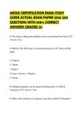 ARGUS CERTIFICATION COLLECTION 2026&NewLine;COMPLETE Q&A VERIFIED SOLUTIONS