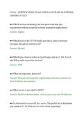 CCNA 1 CERTIFICATION EVALUATION ACCURATE QUESTIONS&NewLine;GRADED A PLUS