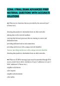 CCNA 1 FINAL EXAM ADVANCED PREP&NewLine;MATERIAL QUESTIONS WITH ACCURATE&NewLine;SOLUTIONS&NewLine;