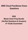 AWS Cloud Practitioner Exam Questions 2026 &vert; CLF-C02 Practice Questions & Answers Study Guide PDF