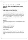 Medication Aide Certification Exam &lpar;MACE&rpar; &NewLine;2026&sol;2027 &vert; Latest Verified Questions and Detailed &NewLine;Answers 