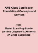 AWS Cloud Certification Foundational Concepts & Services Guide 2026 &vert; Complete Beginner Study Notes & Exam Prep